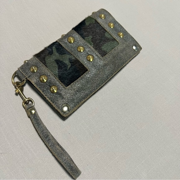 Maya Moon Handmade Recycled Leather Clutch Wallet Wristlet + Card Holder - Picture 13 of 15